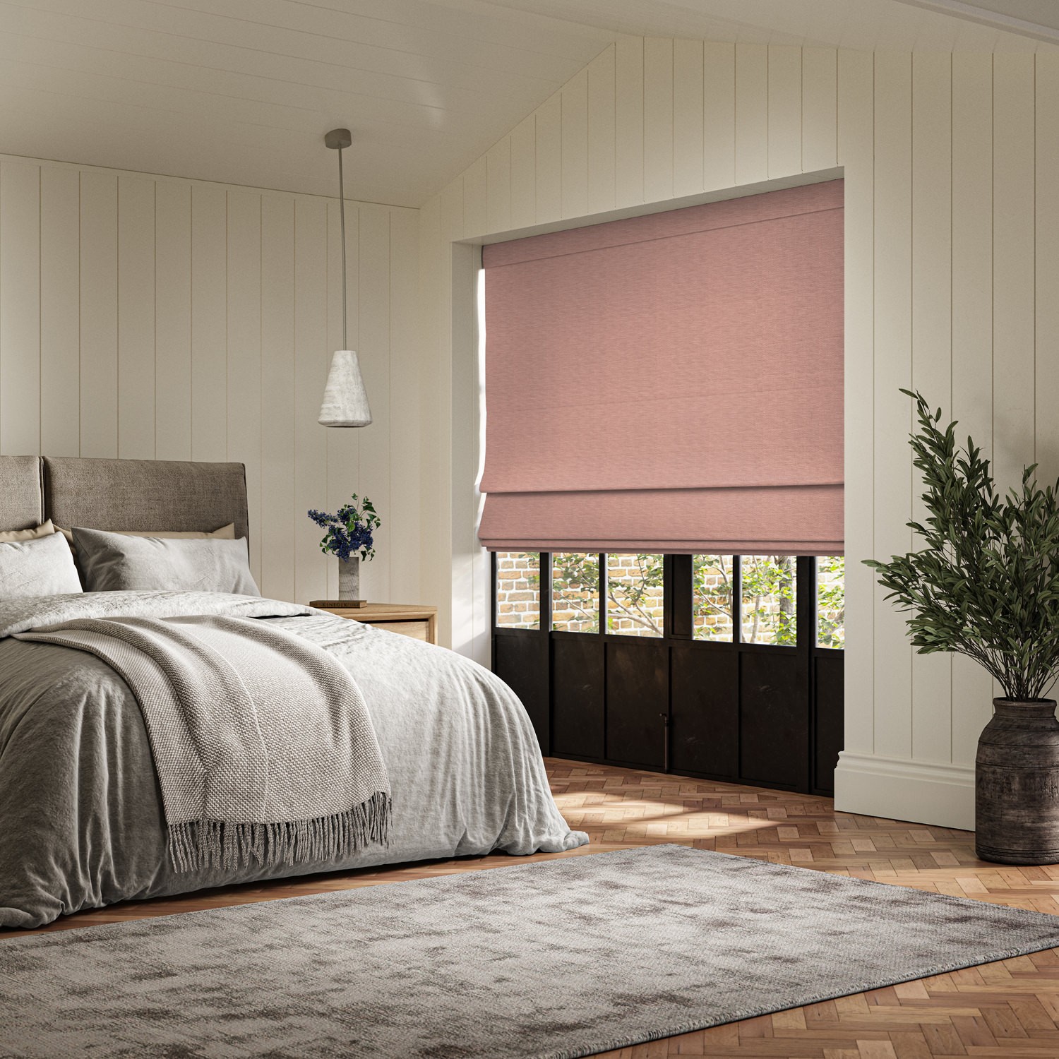 ernest vintage plain roman blind
