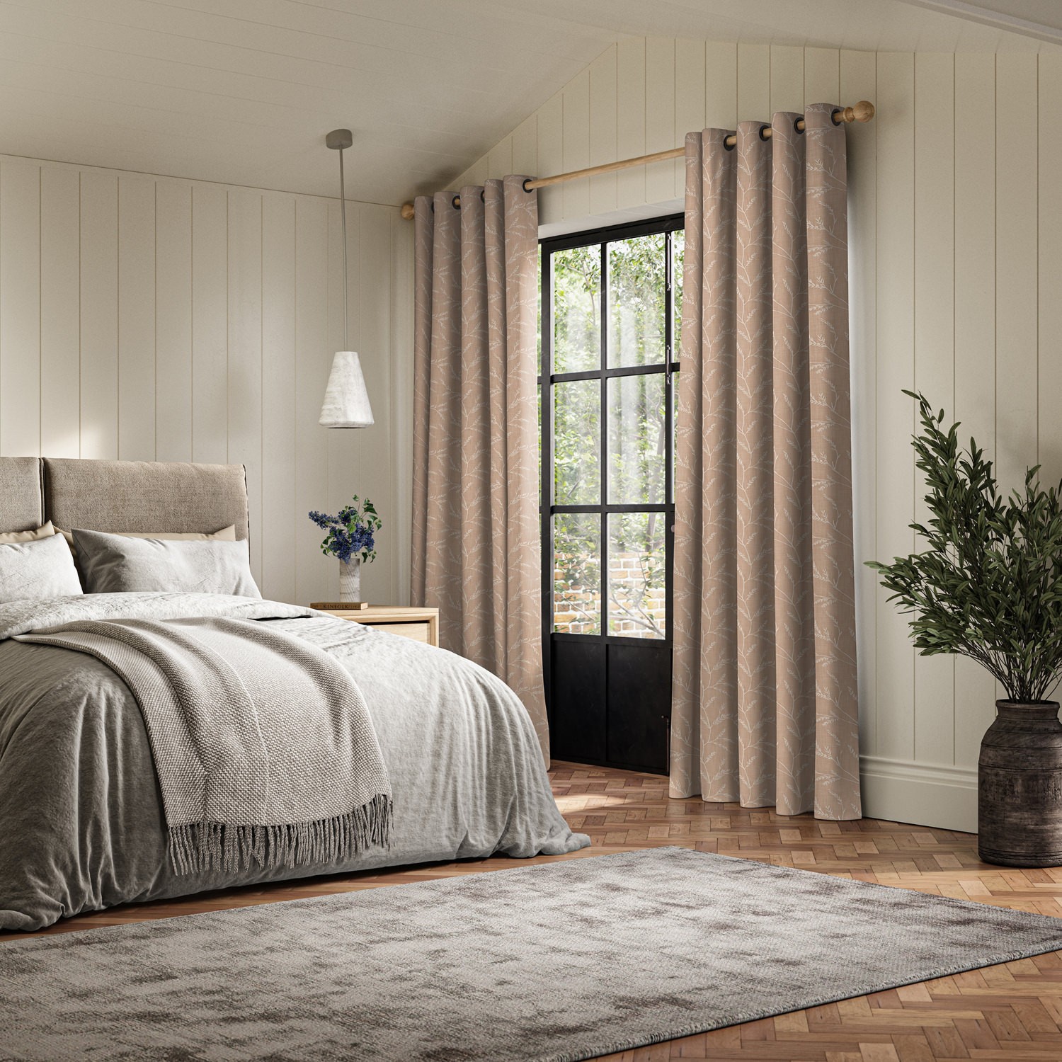 floyd linen embroidered curtain