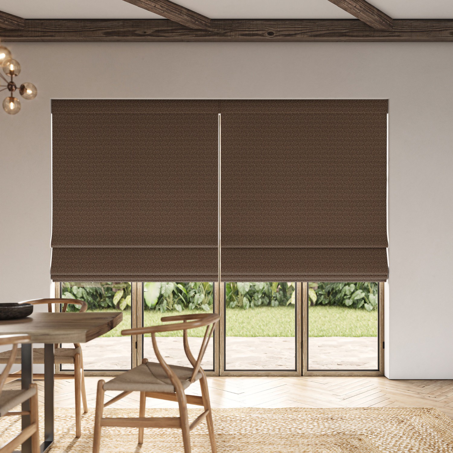 gamble flint jacquard roman blind
