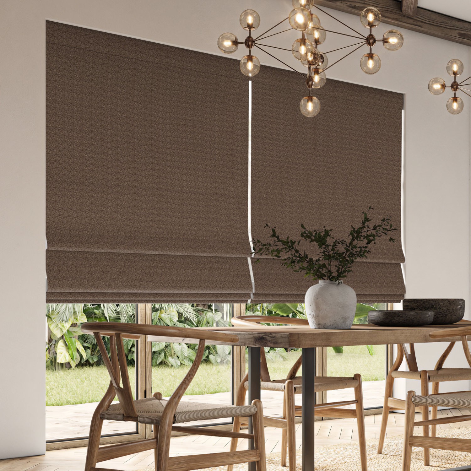 gamble flint jacquard roman blind
