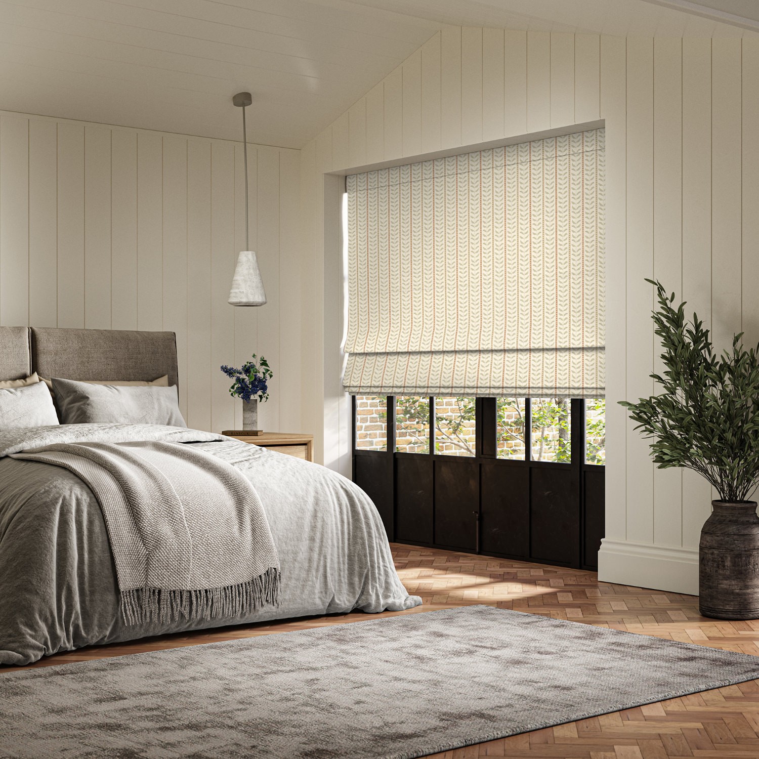 huda spice printed roman blind
