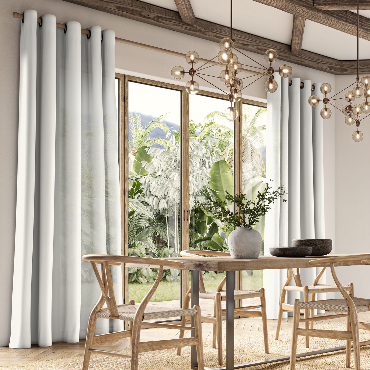 inish chalk sheer curtain