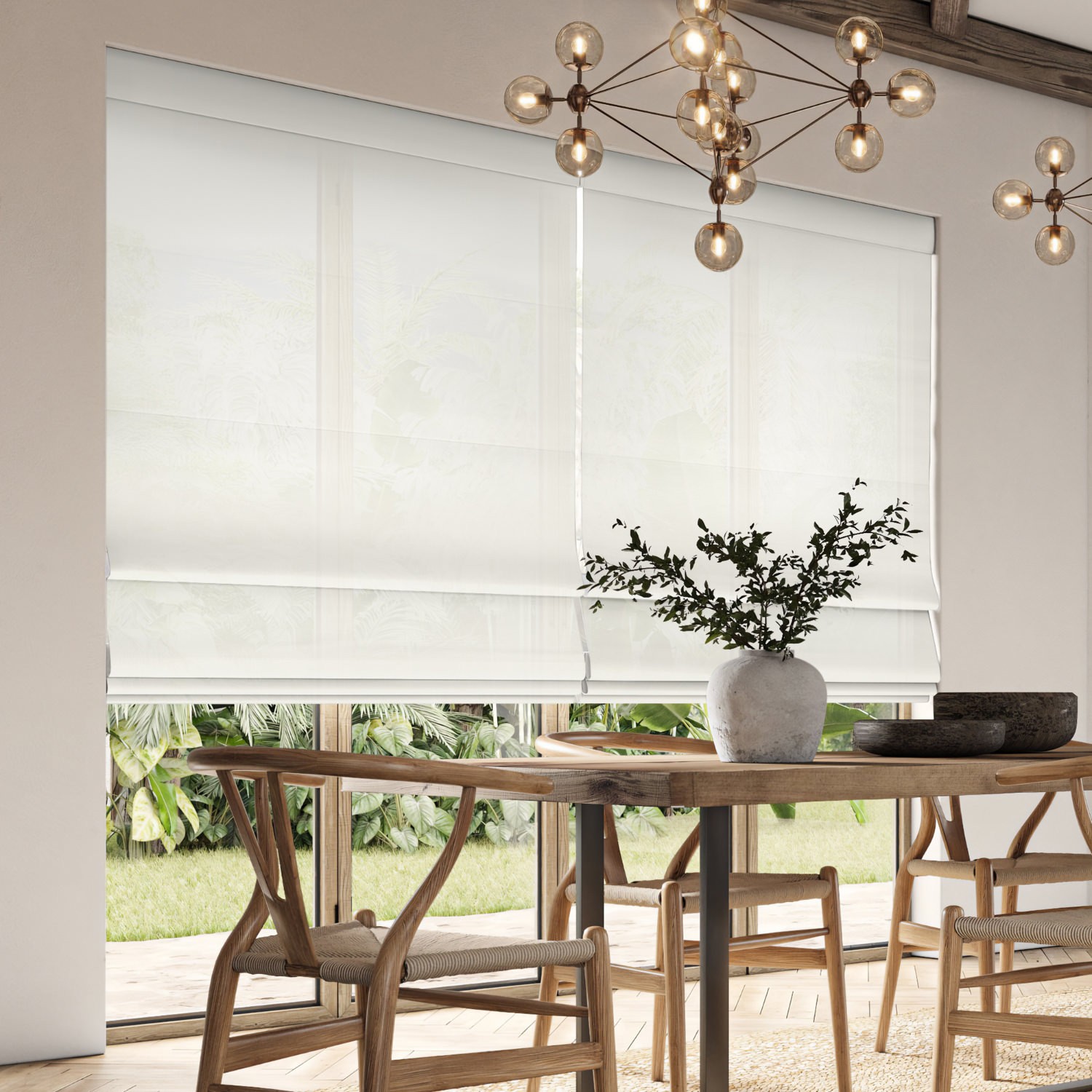 inish chalk sheer roman blind