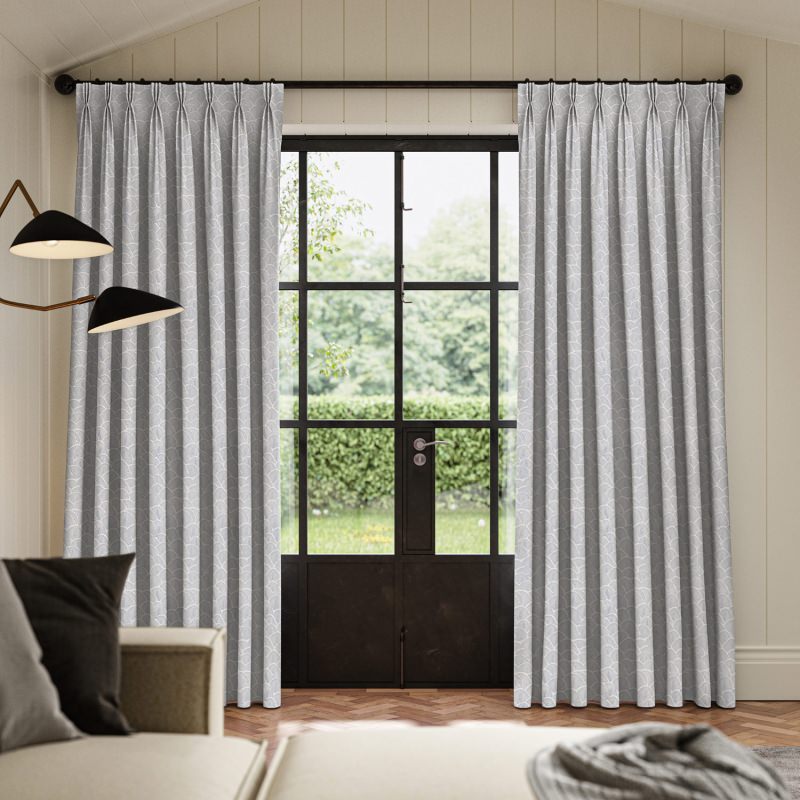Jodie Denim Jacquard Curtain with its relaxed denim-look textured jacquard fabric.
