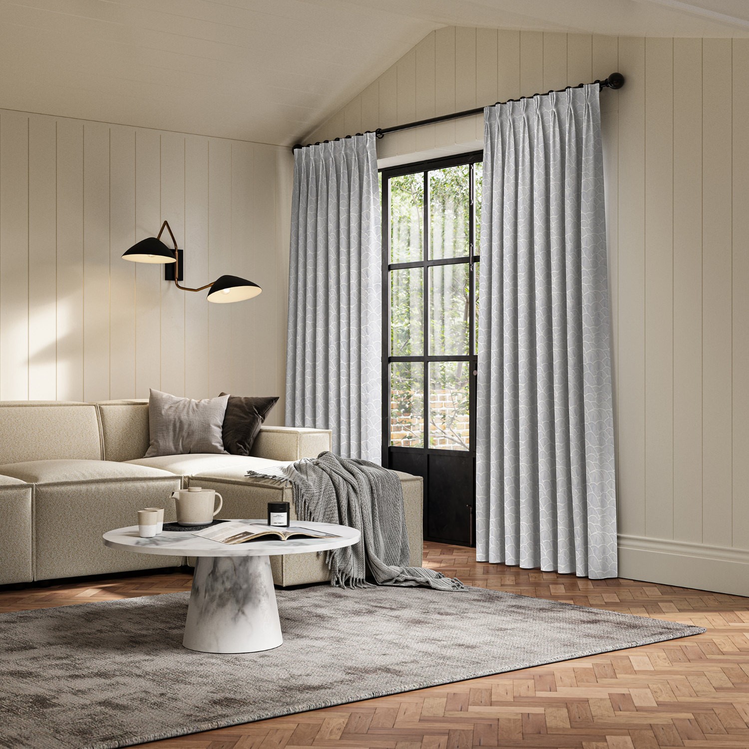 jodie denim jacquard curtain