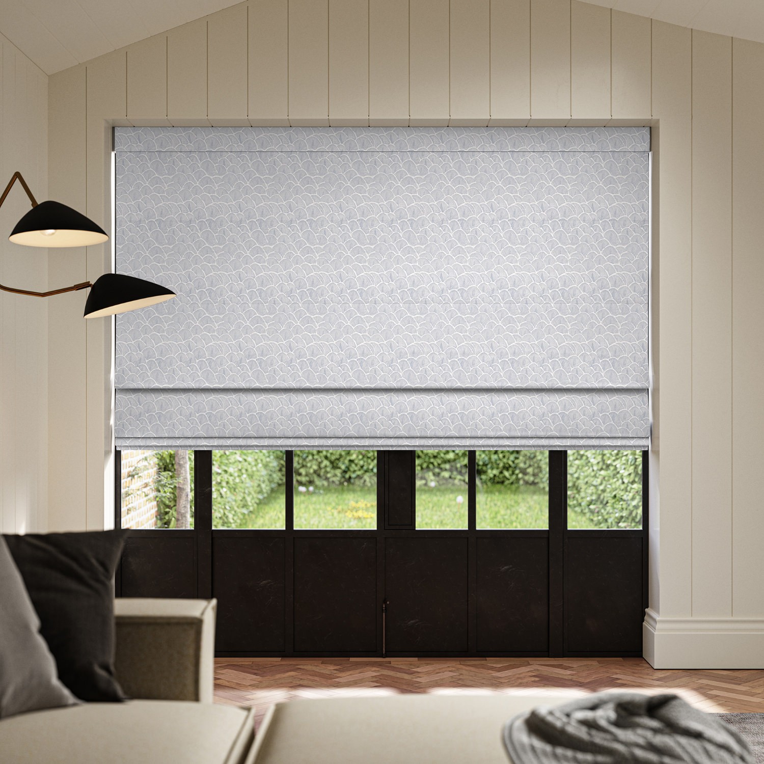 jodie denim jacquard roman blind