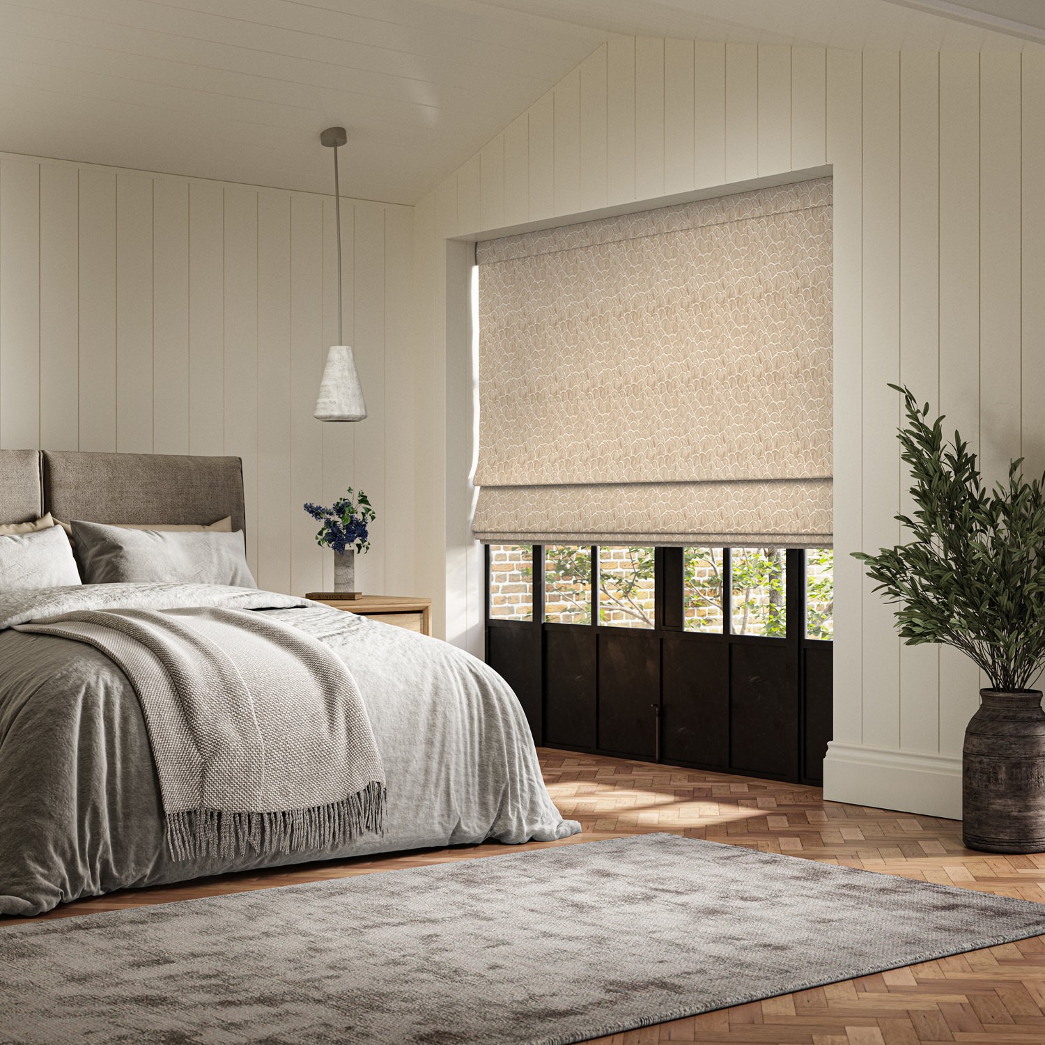 jodie fawn jacquard roman blind