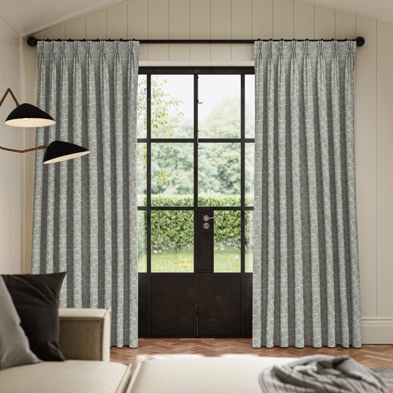 Jodie Jade Jacquard Curtain in a tranquil jade green with a beautiful woven texture.