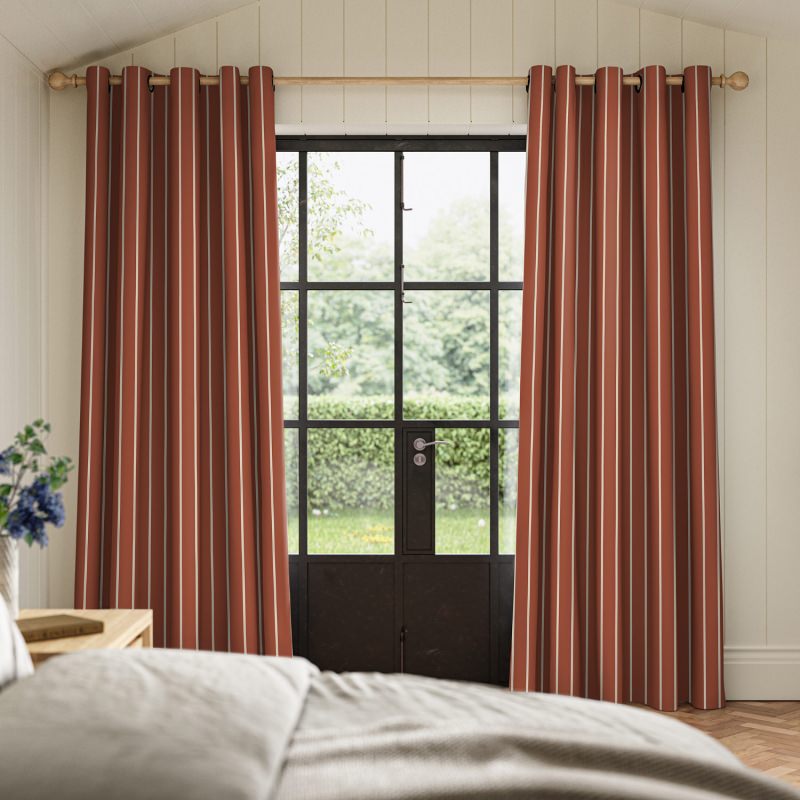 Karlie Merlot Printed Curtain with a beautiful, subtle pattern in a deep, wine-red hue.