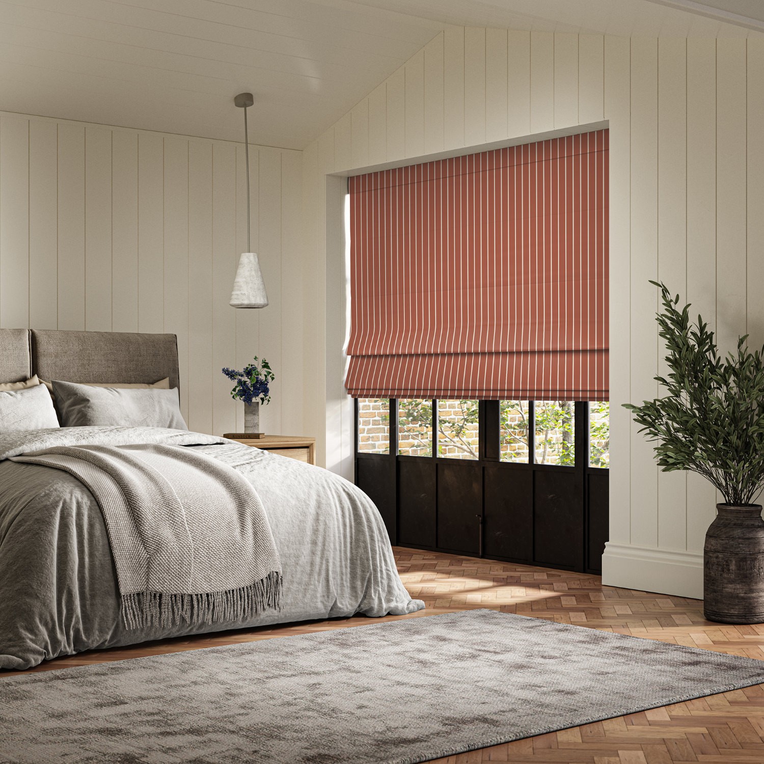 karlie merlot printed roman blind