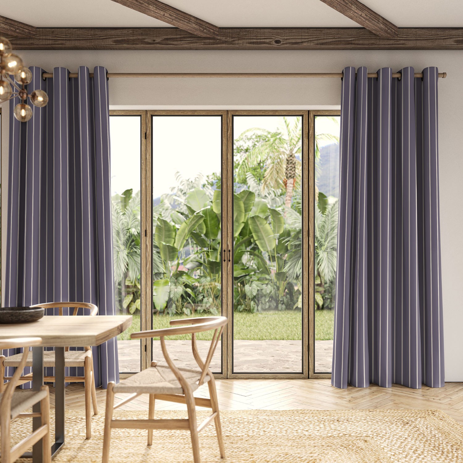 karlie mulberry printed curtain