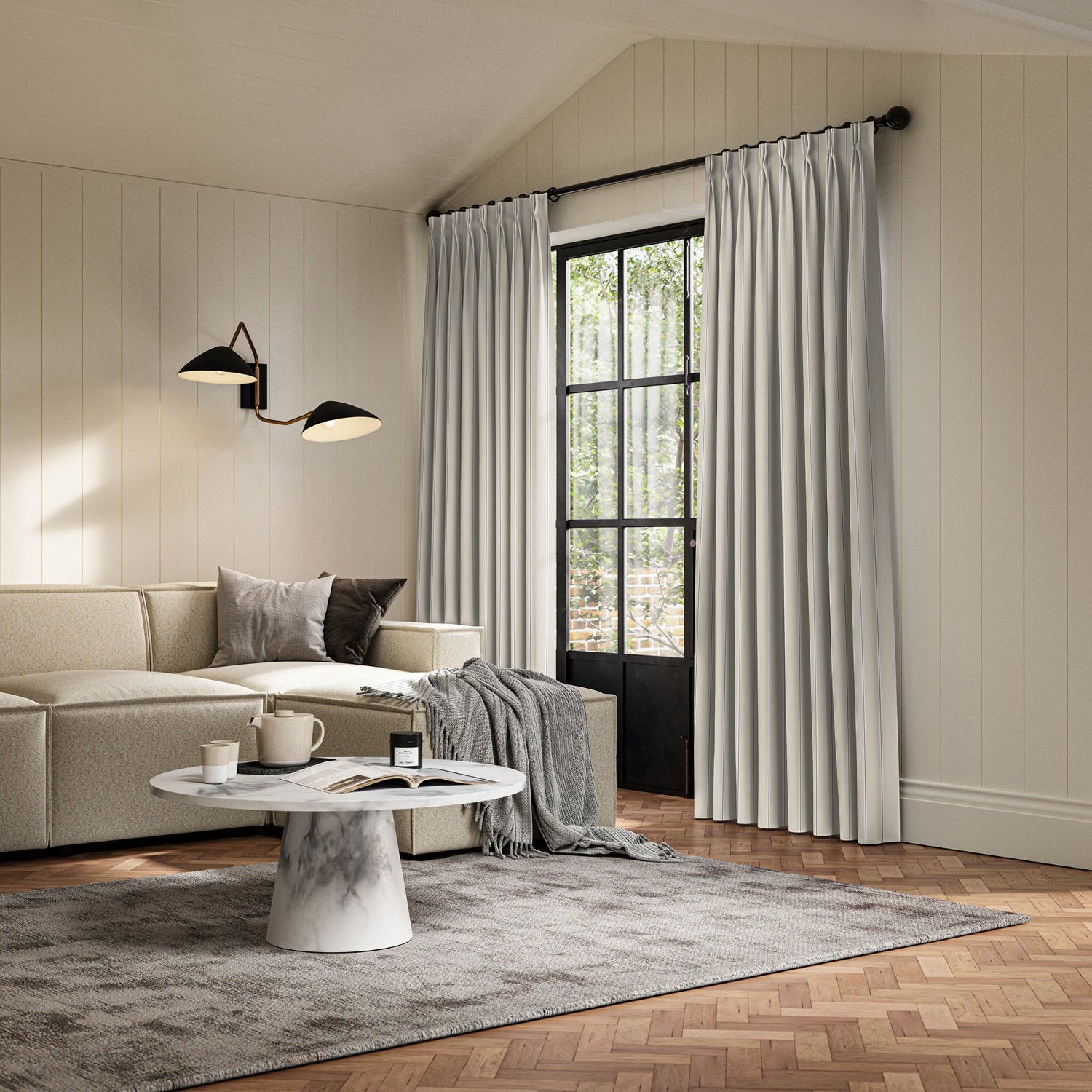 karlie putty printed curtain