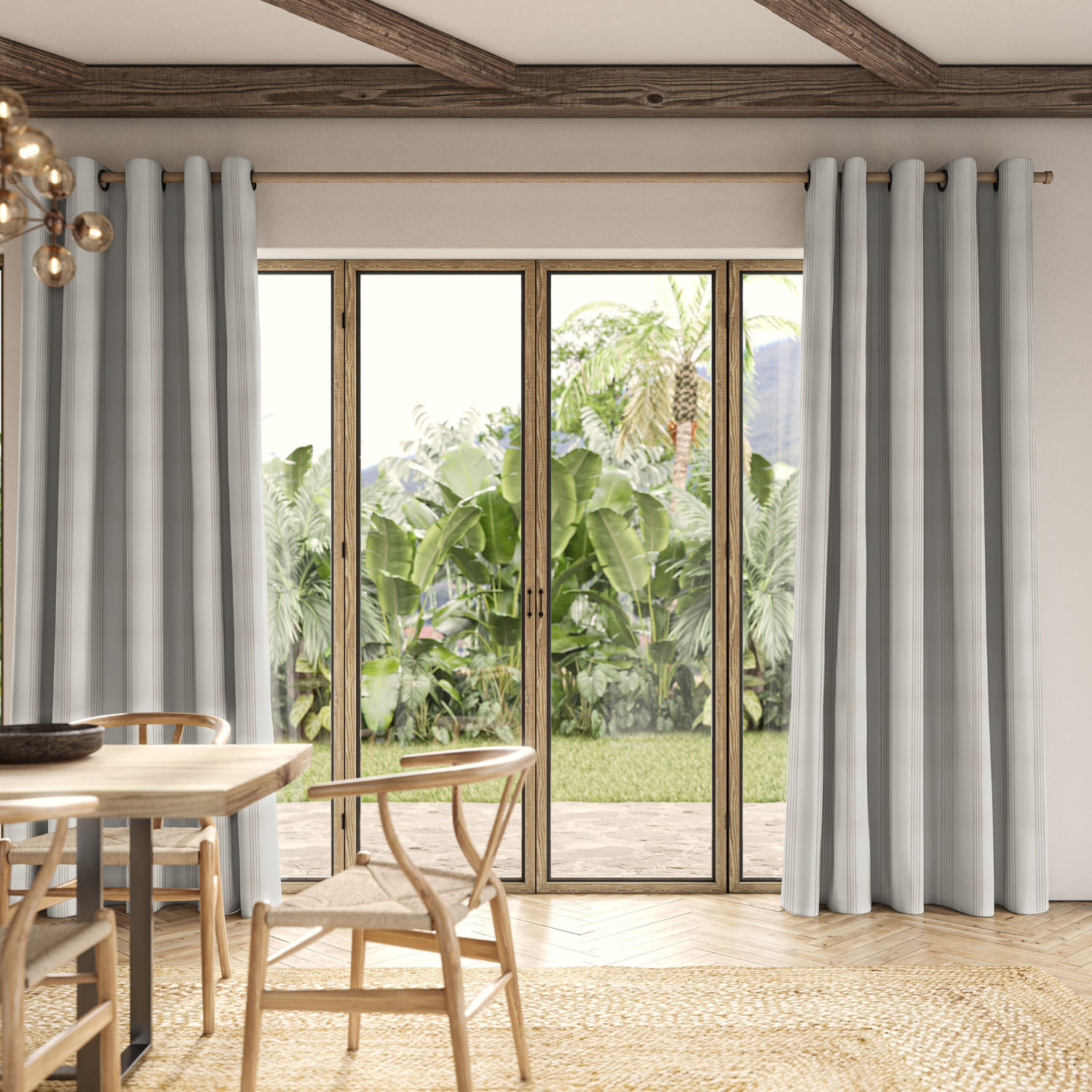 lail silver embroidered curtain