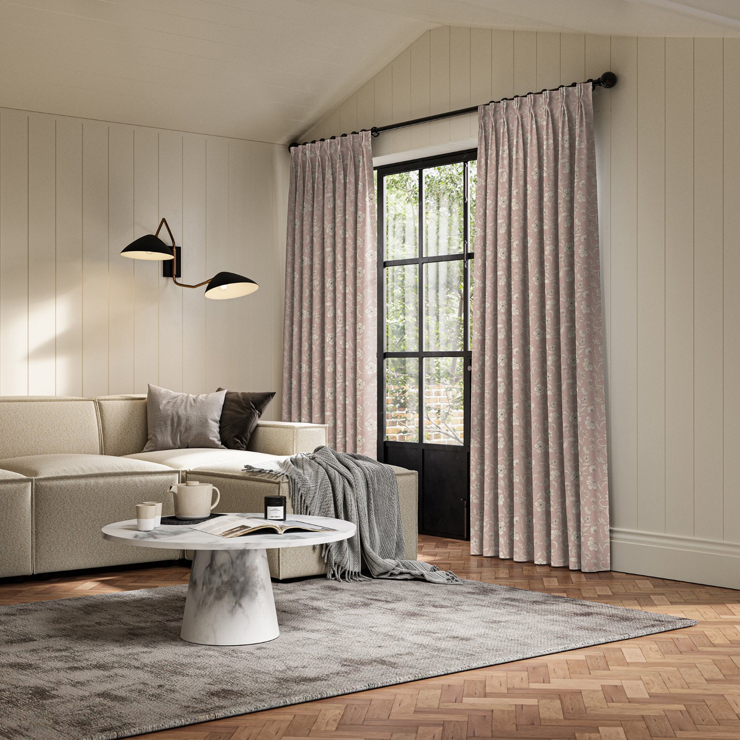 lera carnation printed curtain