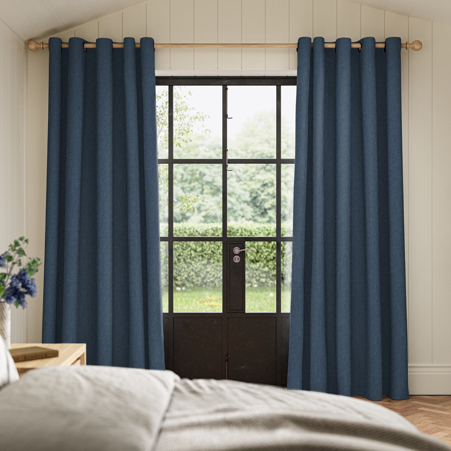 lou denim plain curtain