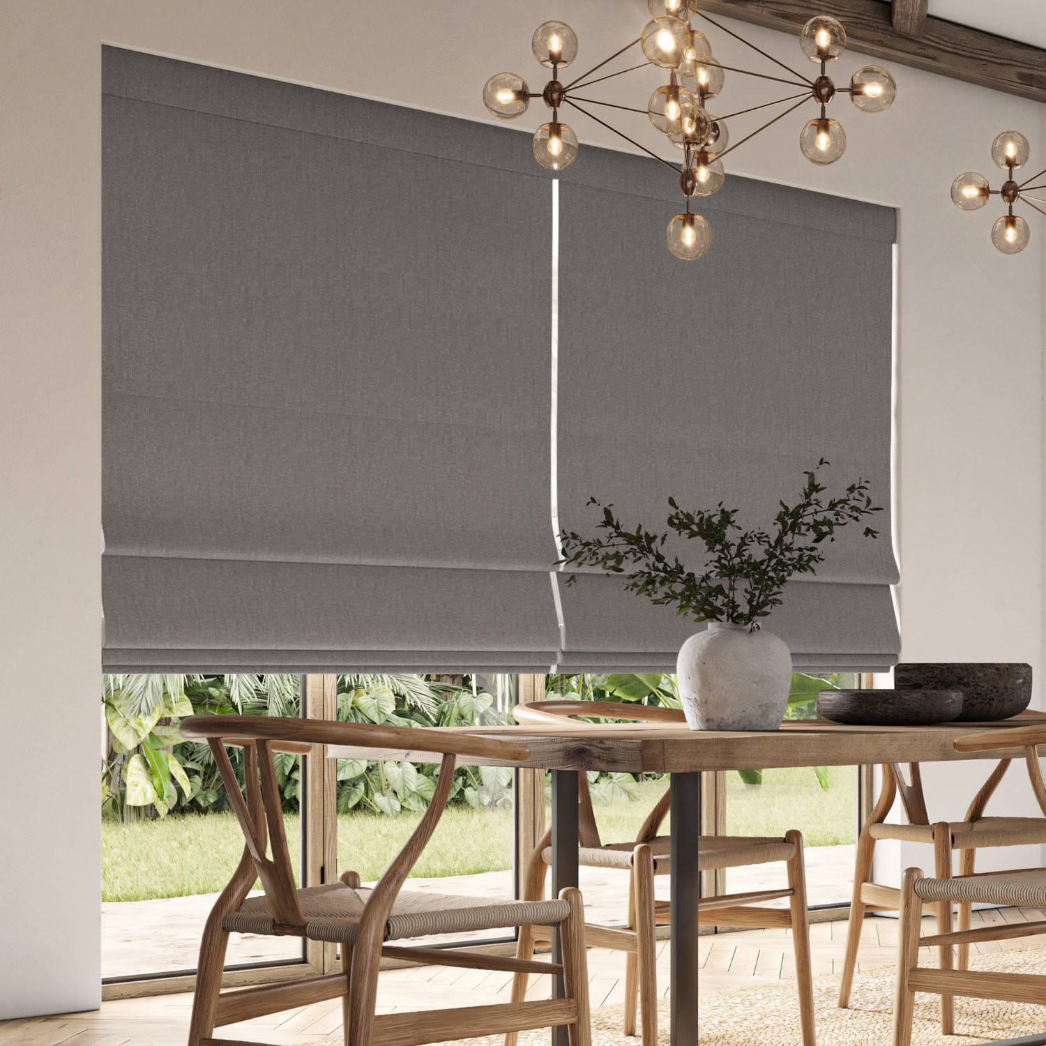 lou fog plain roman blind