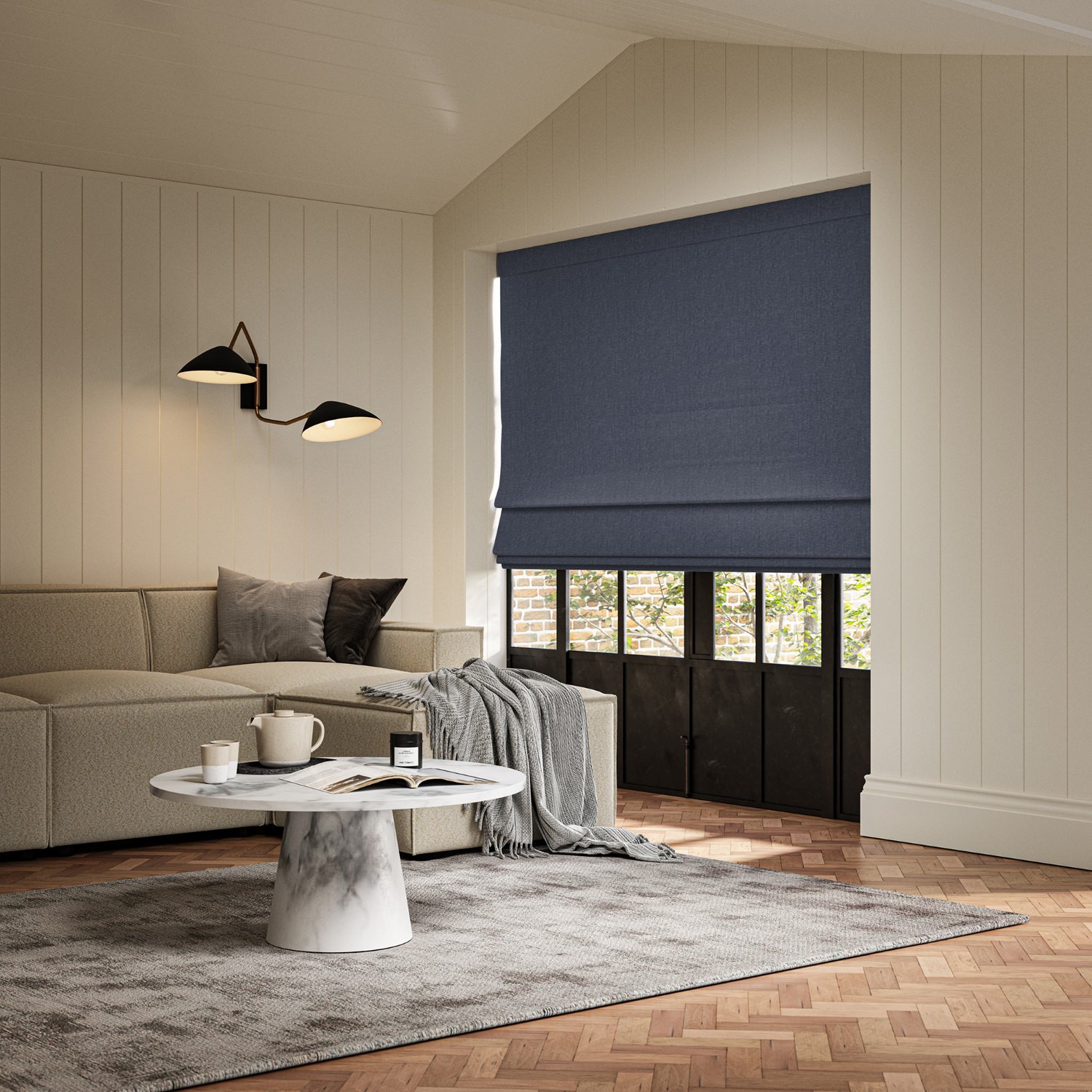 lou ink plain roman blind
