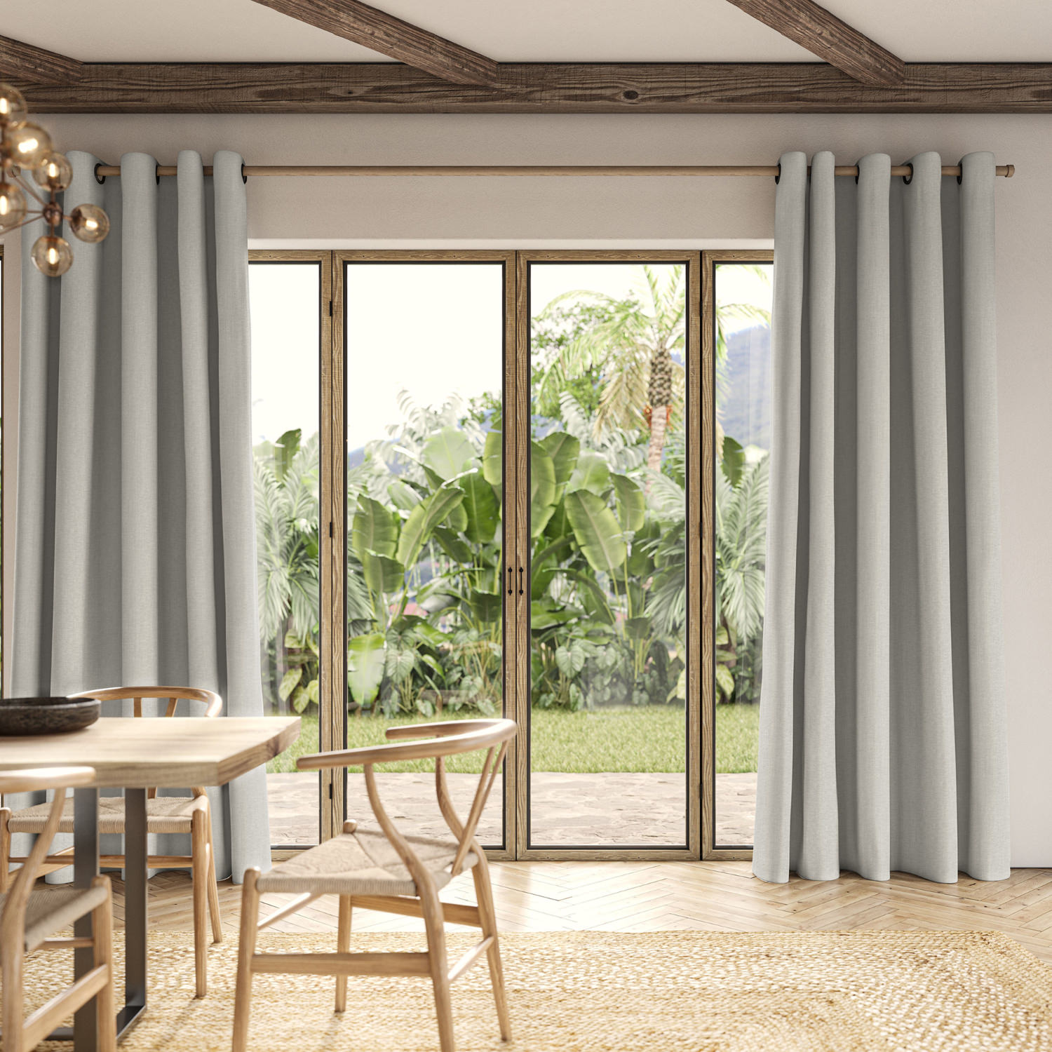 lou oyster plain curtain