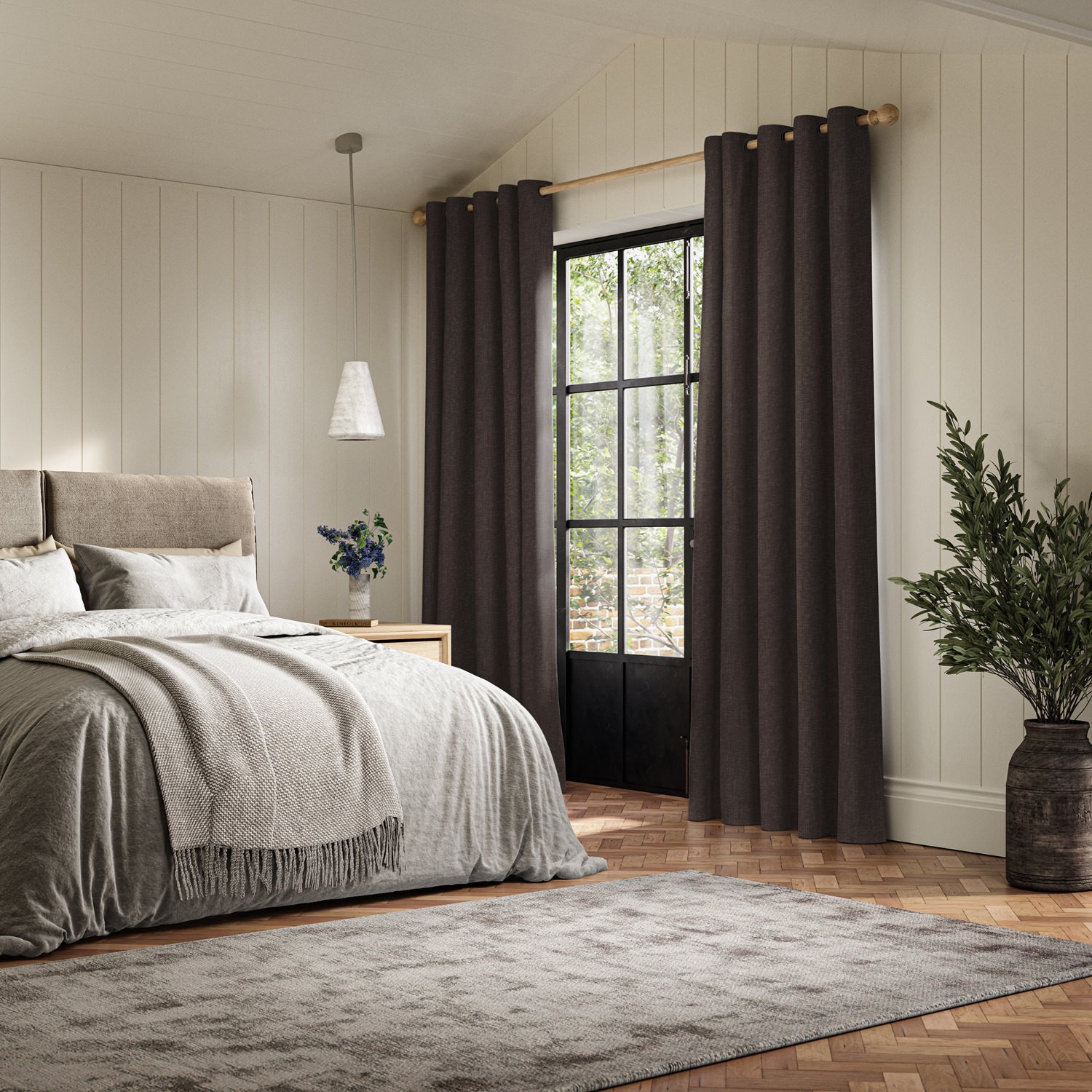 lou praline plain curtain