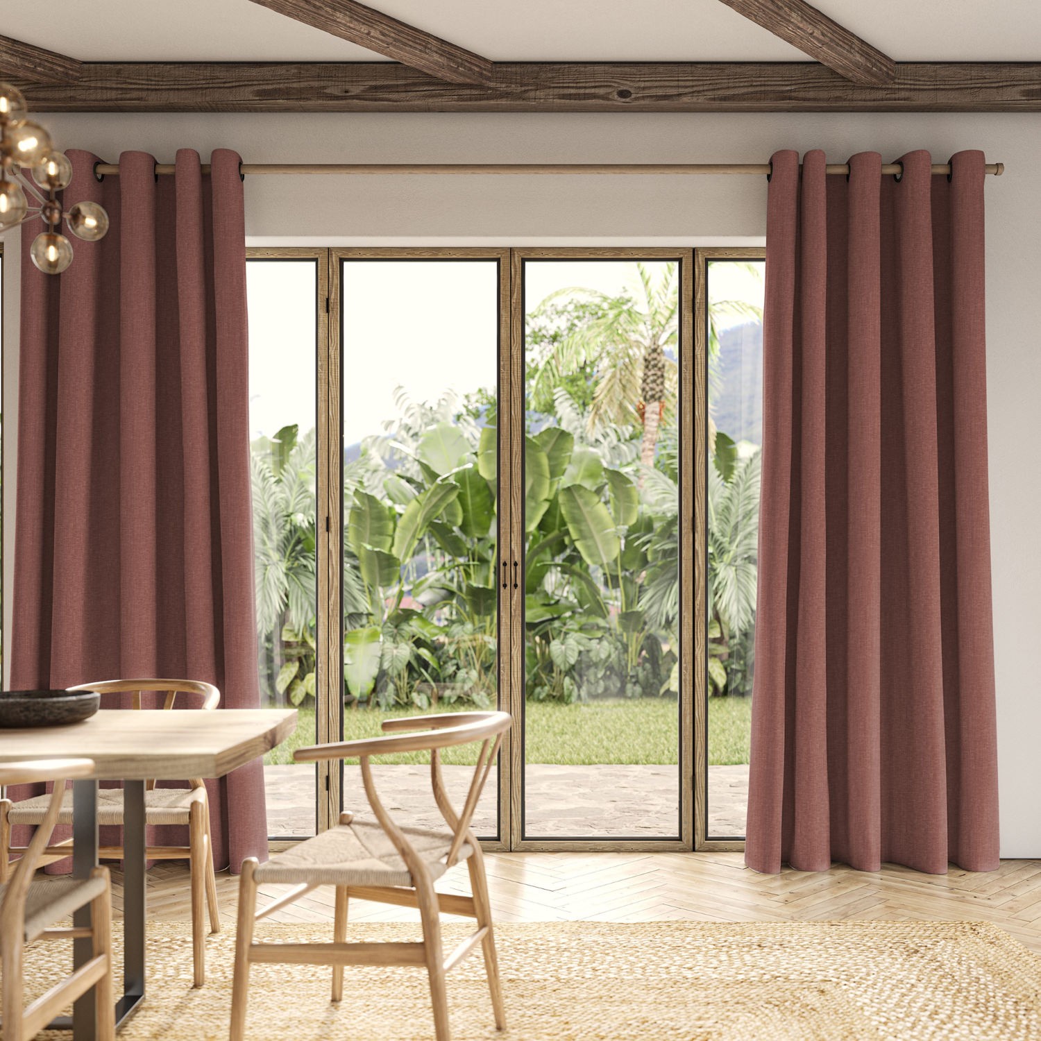 lou rouge plain curtain