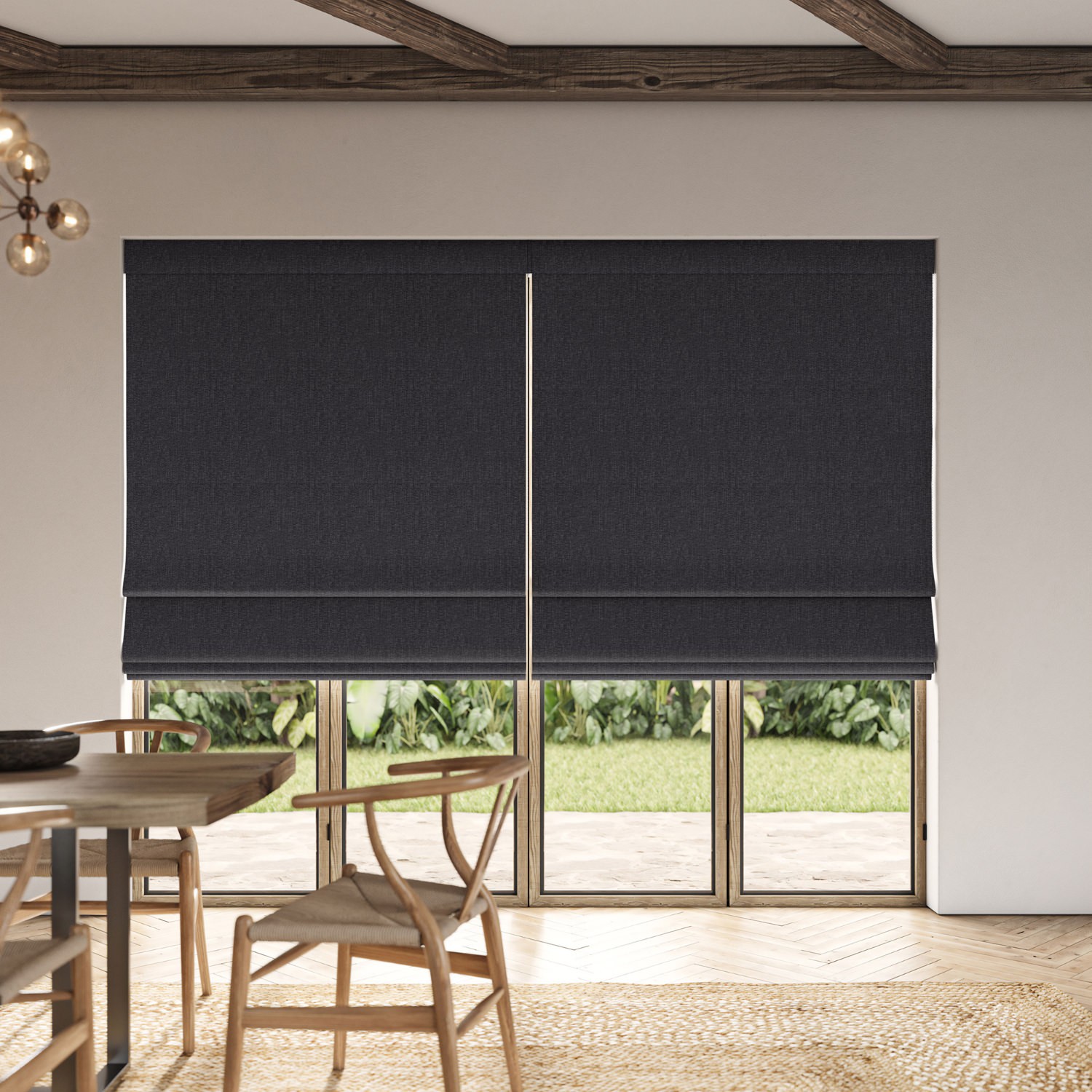 lou smoke plain roman blind