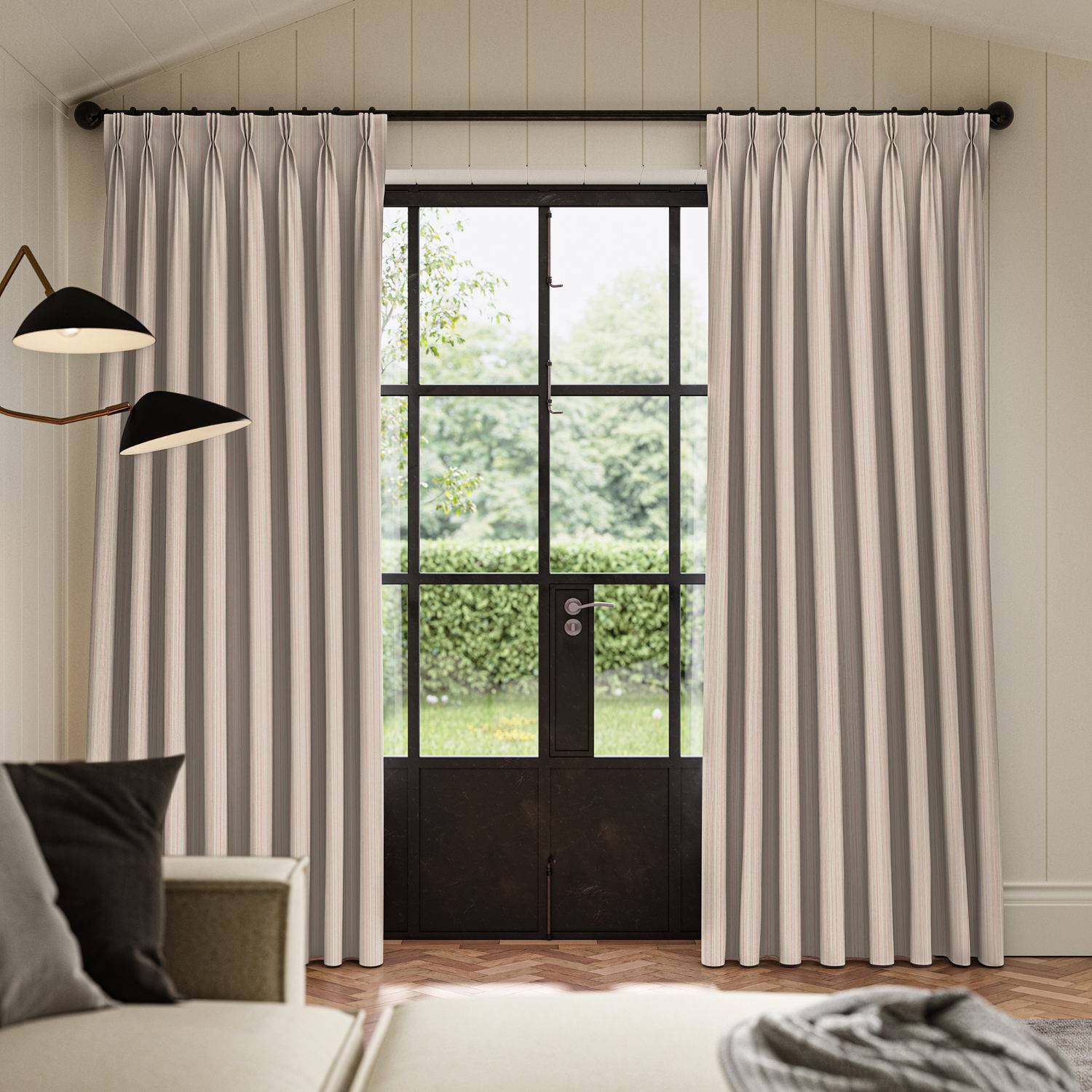 mazeau rosewood woven curtain
