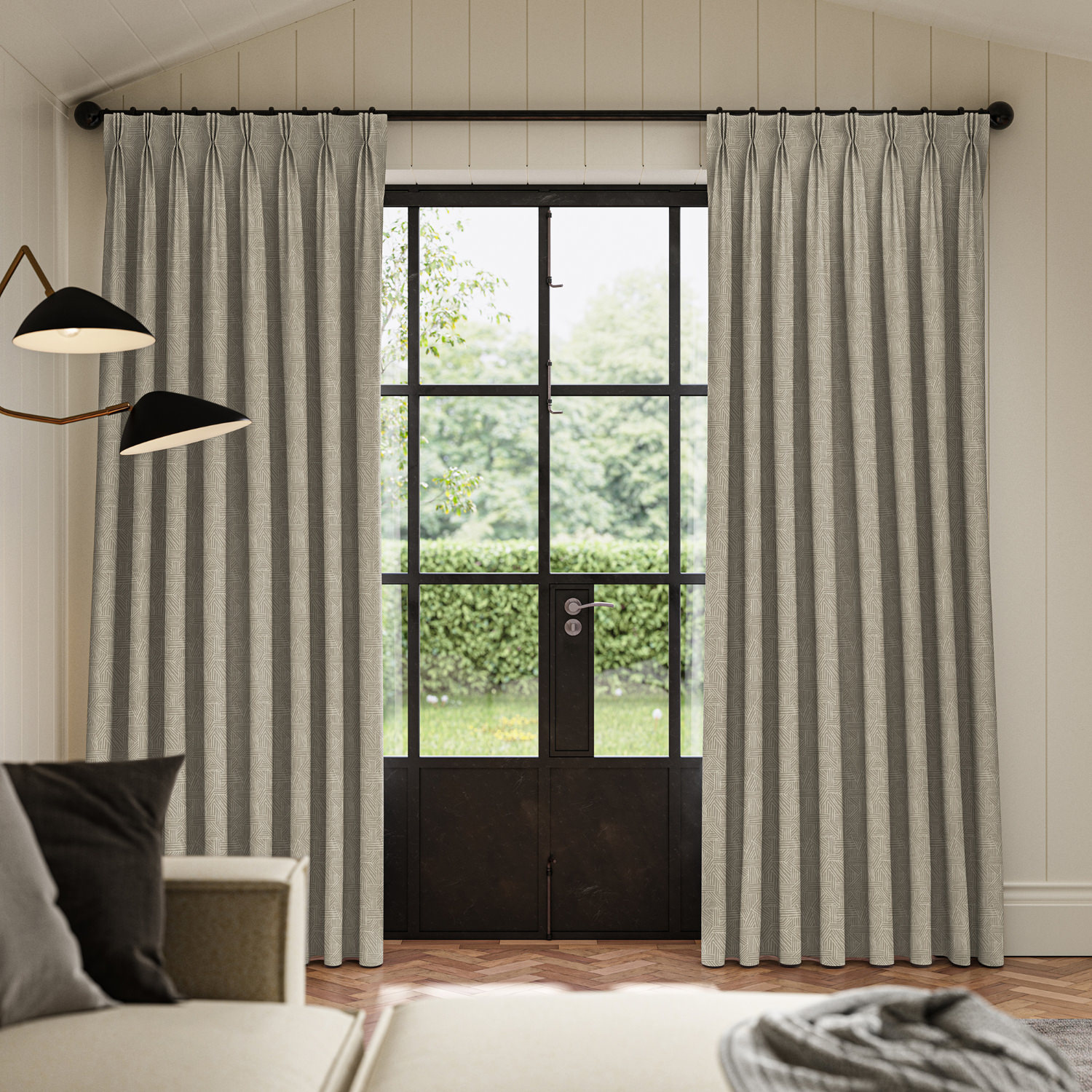 mellis coffee printed curtain