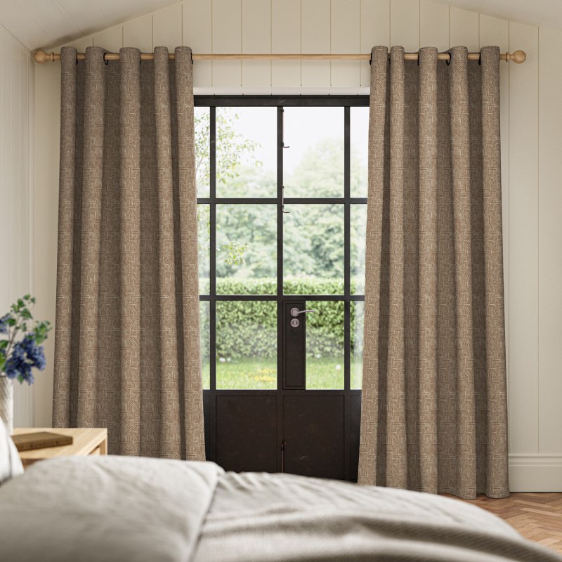 Mellis Ginger Printed Curtain with a charming, whimsical pattern in a warm, spicy ginger hue.