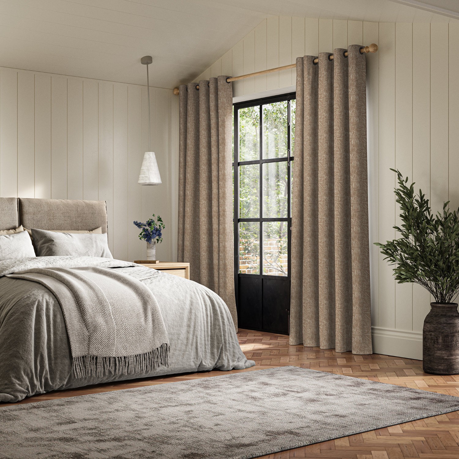 mellis ginger printed curtain