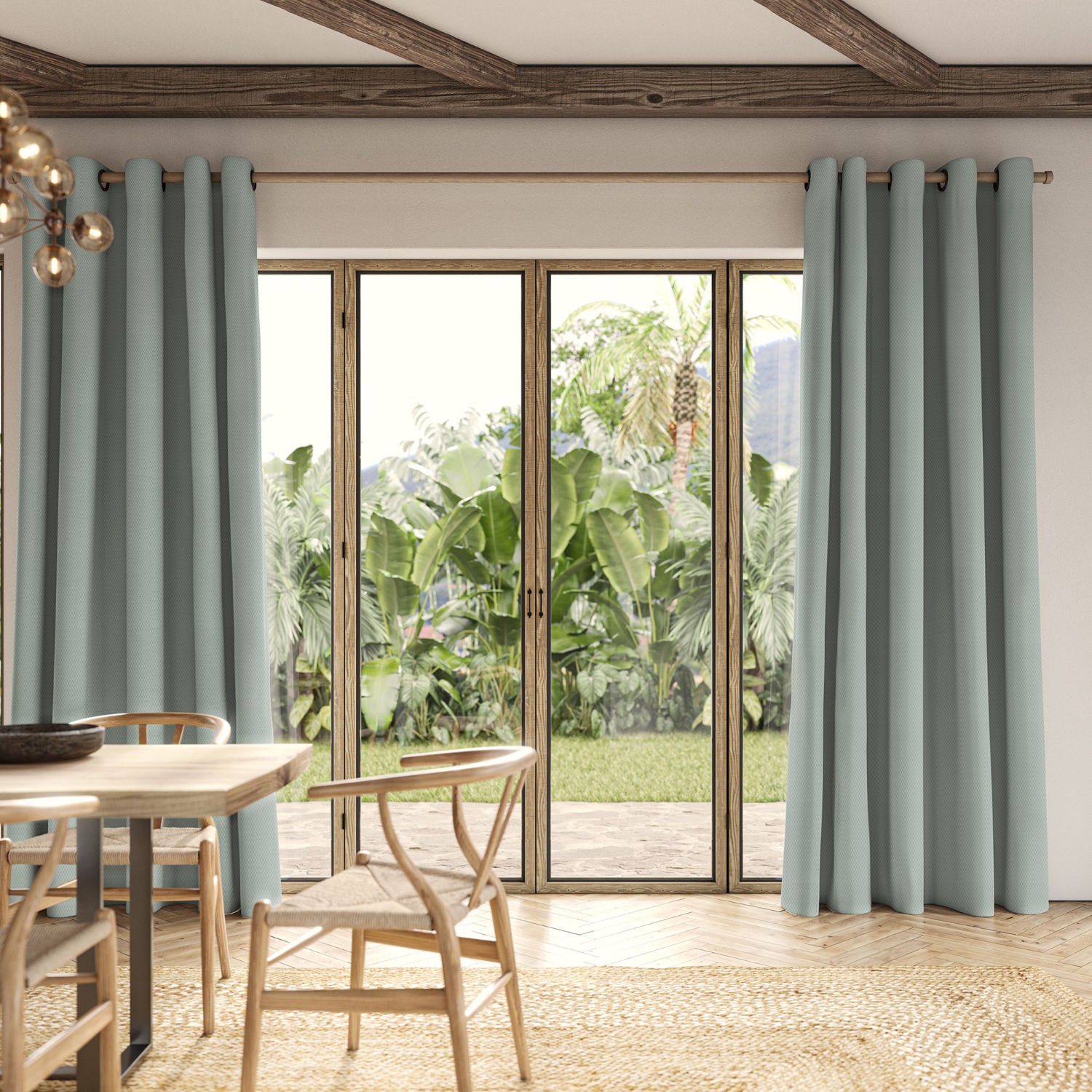 meryl sage pocketed curtain