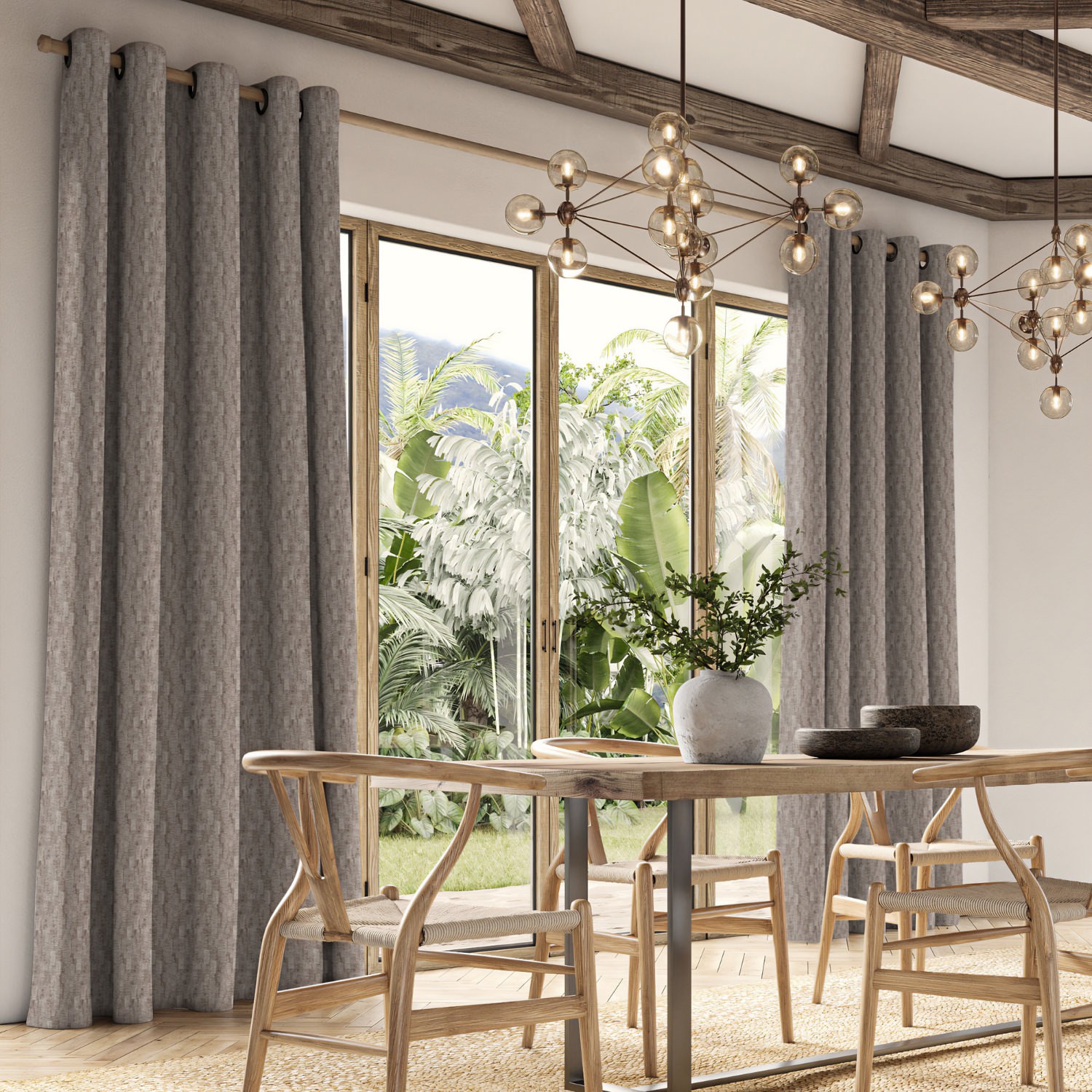 mona porcini jacquard curtain