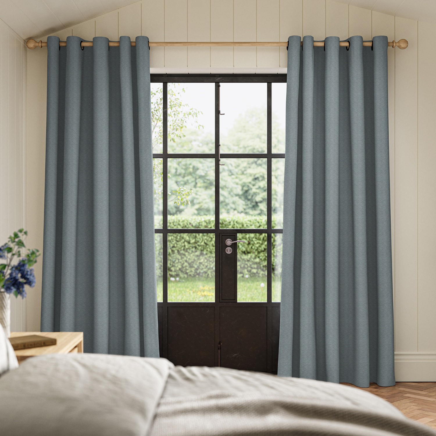 ossie denim jacquard curtain