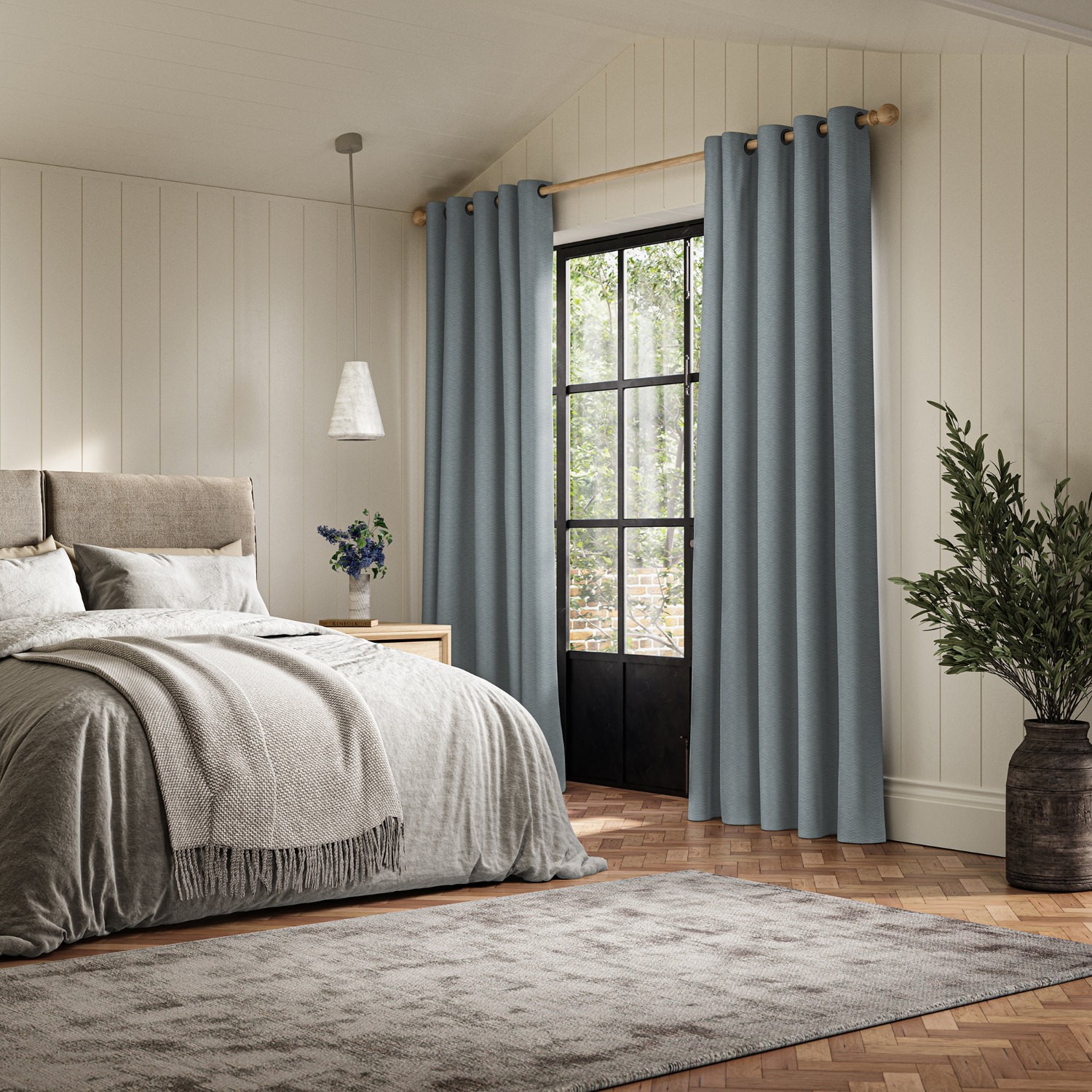 ossie denim jacquard curtain