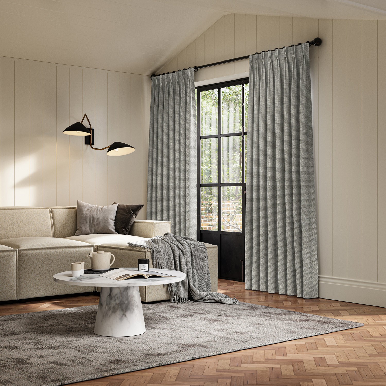pacino denim jacquard curtain