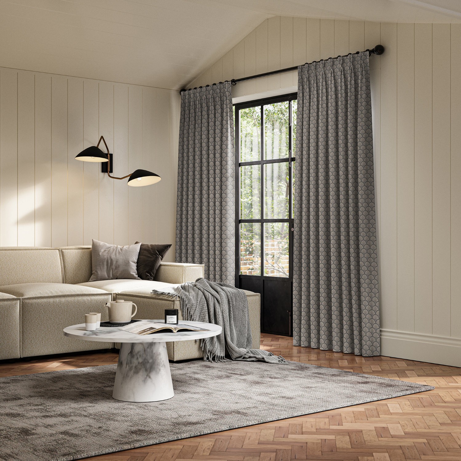 paros shadow jacquard curtain