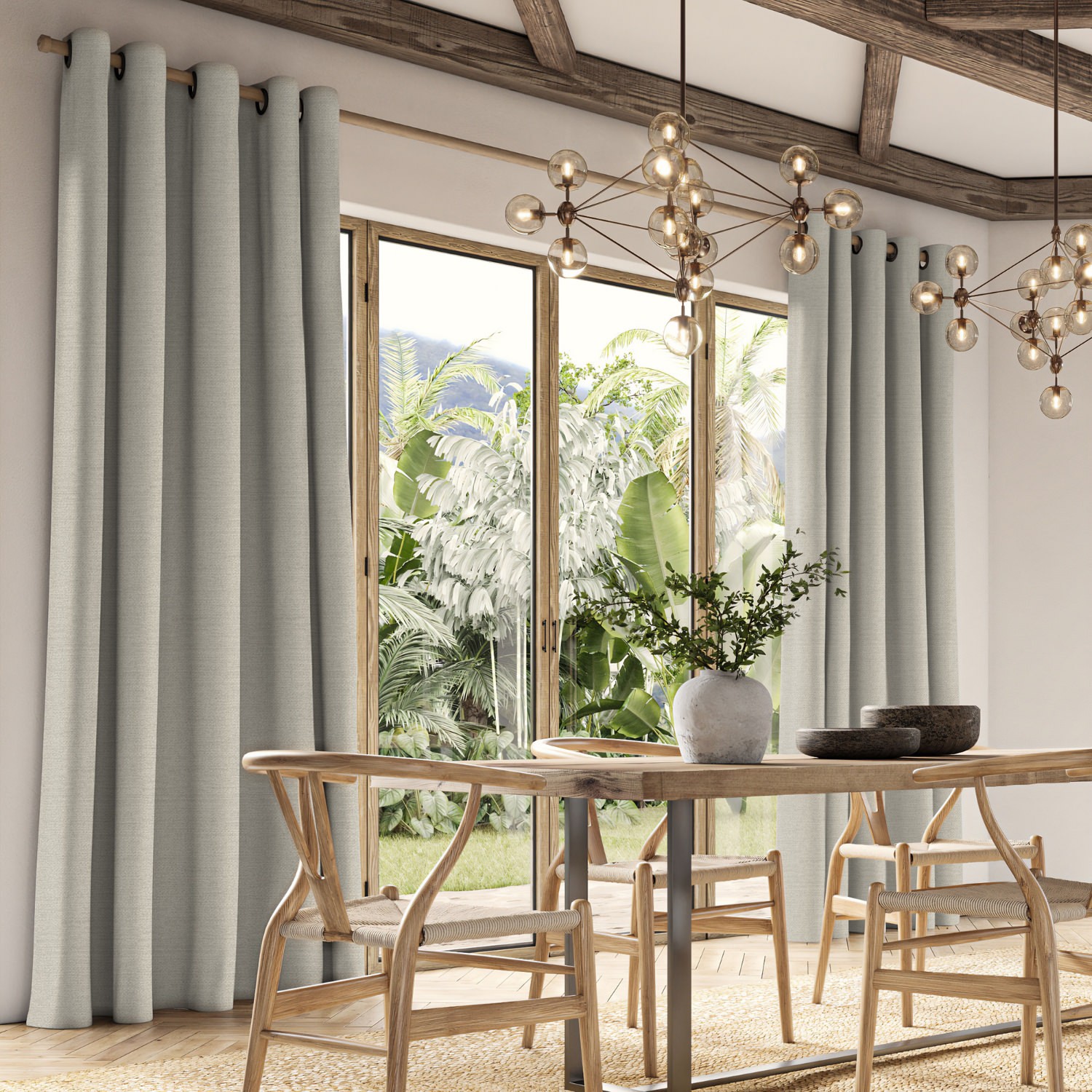 penelope dove boucle curtain