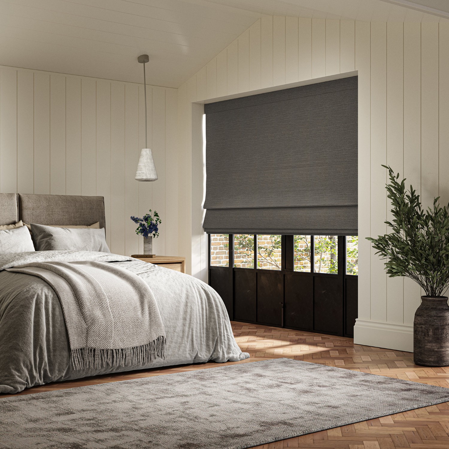 penelope flint boucle roman blind