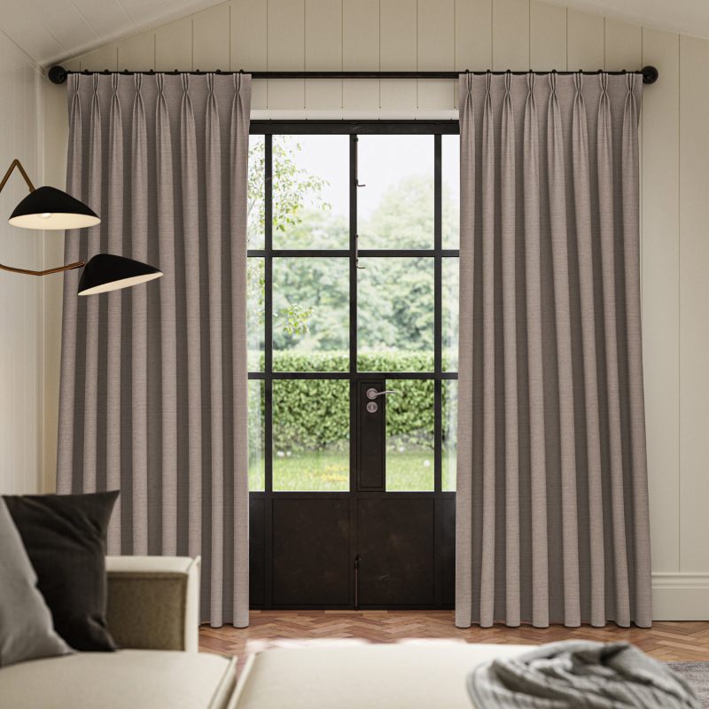 Penelope Lilac Boucle Curtain in a gentle lilac with a stylish and comforting looped fabric.