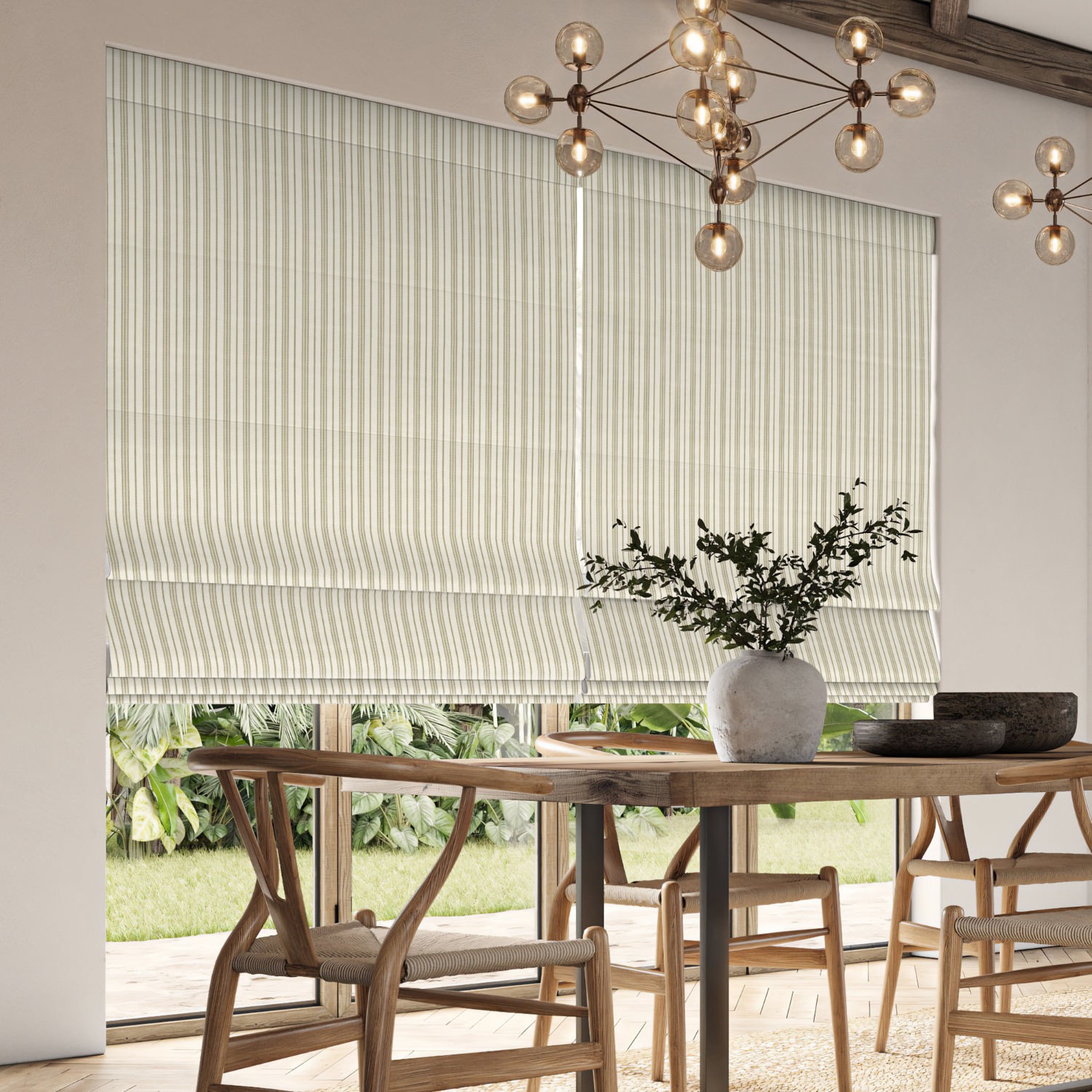 phoebe sage woven roman blind