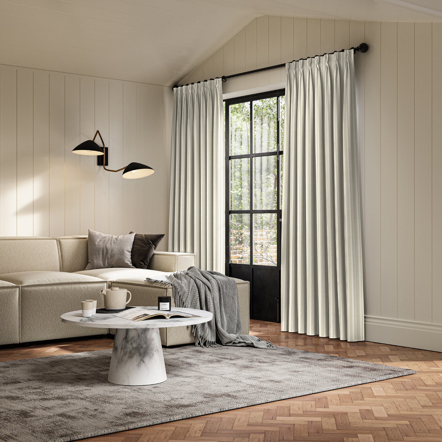 phoebe seafoam woven curtain