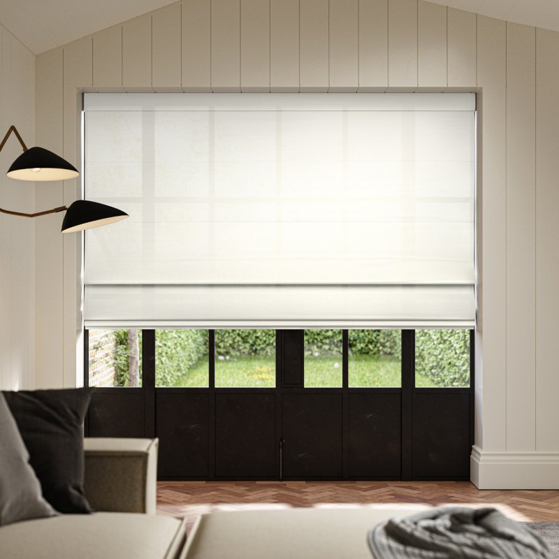 Rainey Ivory Sheer Roman Blind, a delicate and timeless ivory sheer blind
