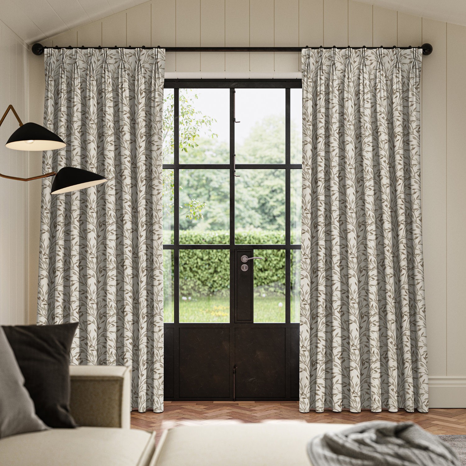 sandrine bark printed curtain