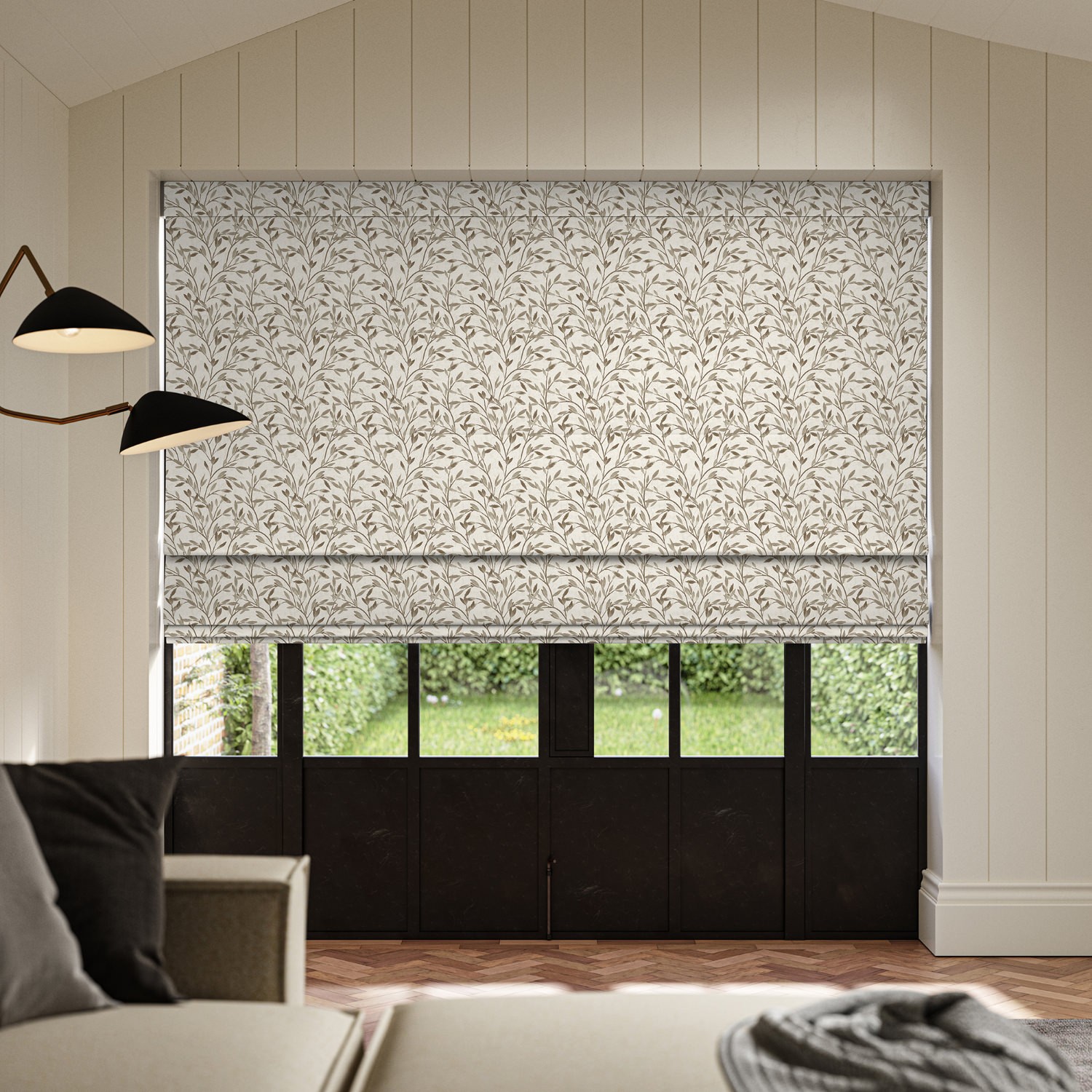 sandrine bark printed roman blind
