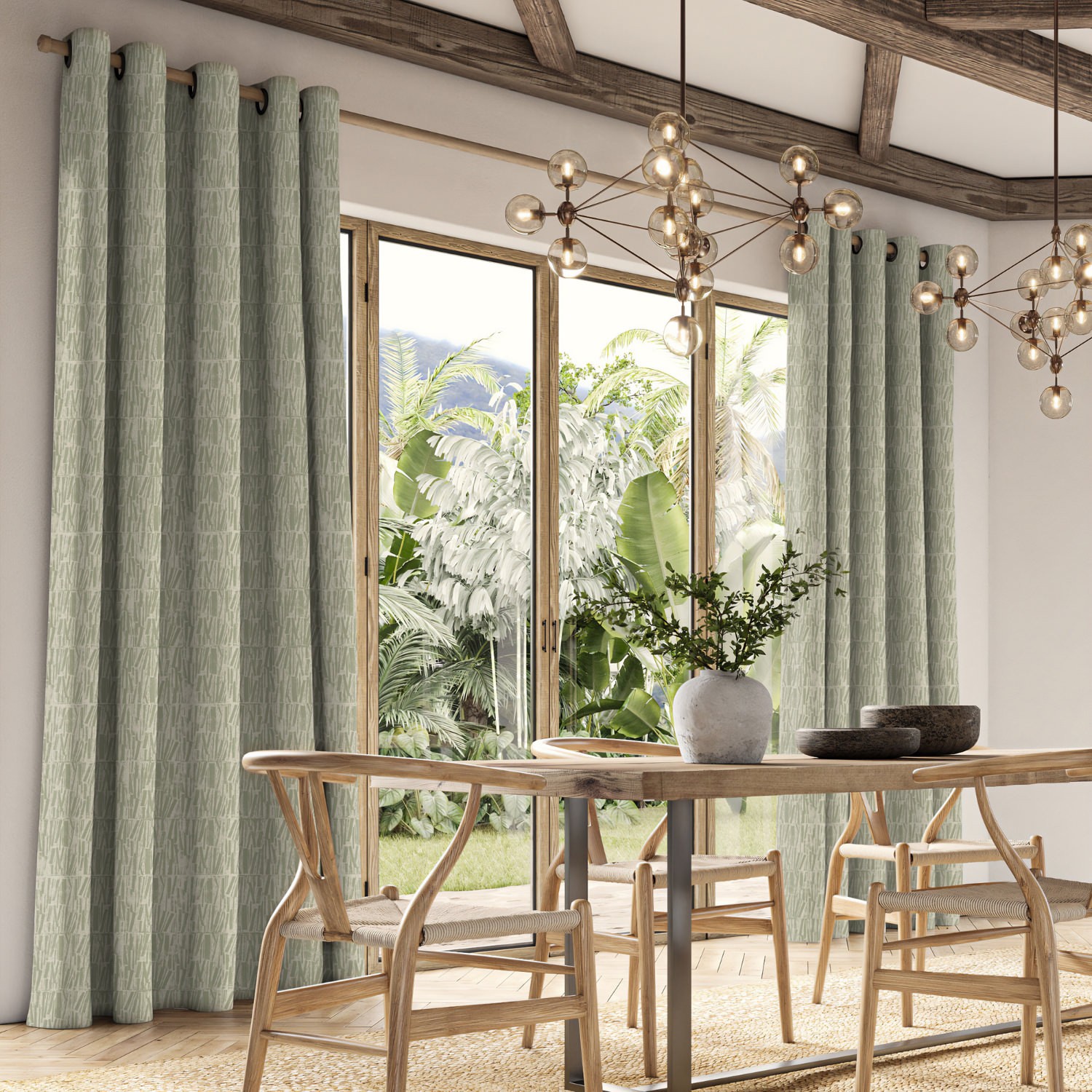 sonya moss printed curtain