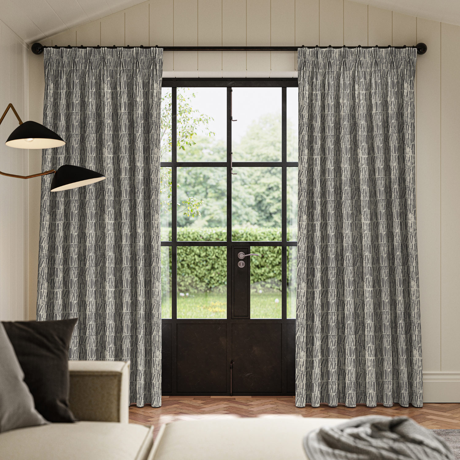 sonya pitch printed curtain