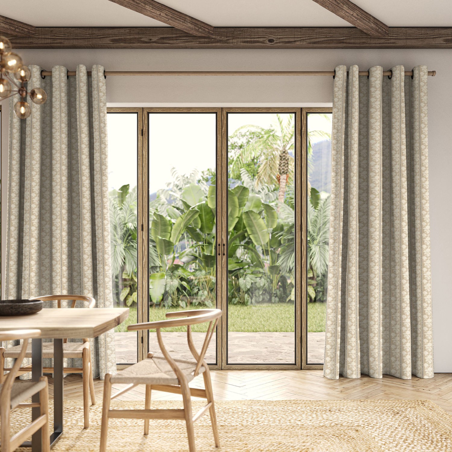tati jute printed curtain