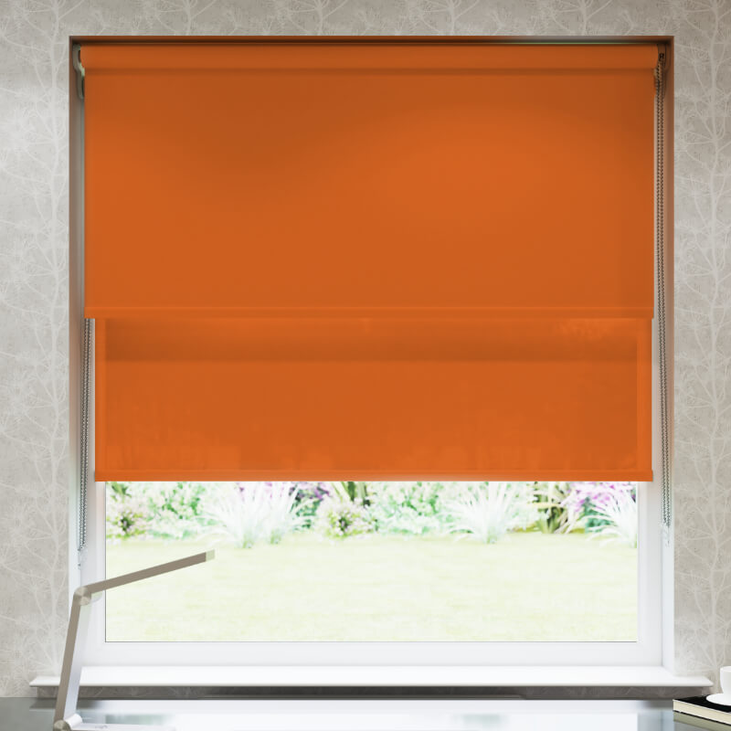 Tangerine Double Roller Blind