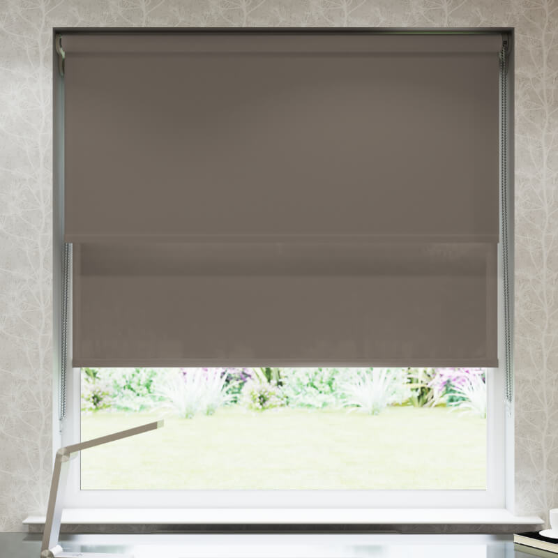 Taupe Double Roller Blind