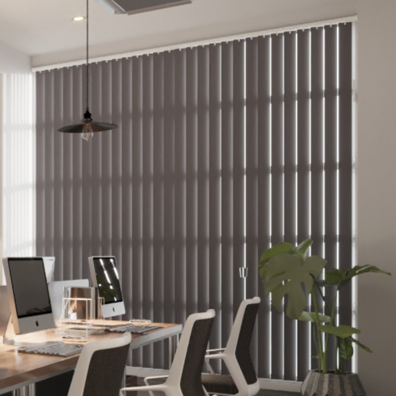 Commercial FR Taupe Blackout Vertical Blind