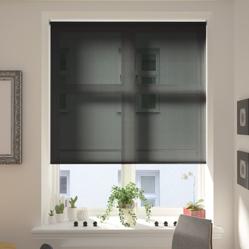 Teramo Charcoal Motion Smart Roller Blind